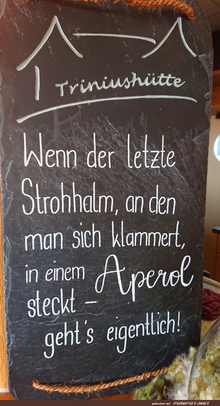 Der Strohhalm des Lebens