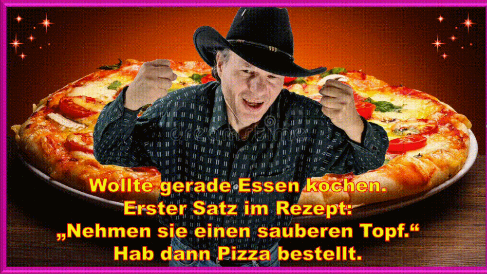 Hab dann Pizza bestellt
