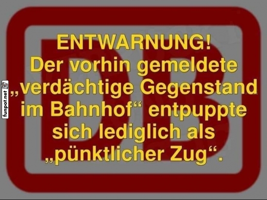 Seltener Fund: Der pünktliche Zug! Seltener Fund: Der pünktliche Zug!