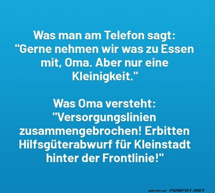 Omas Essens-Notstand