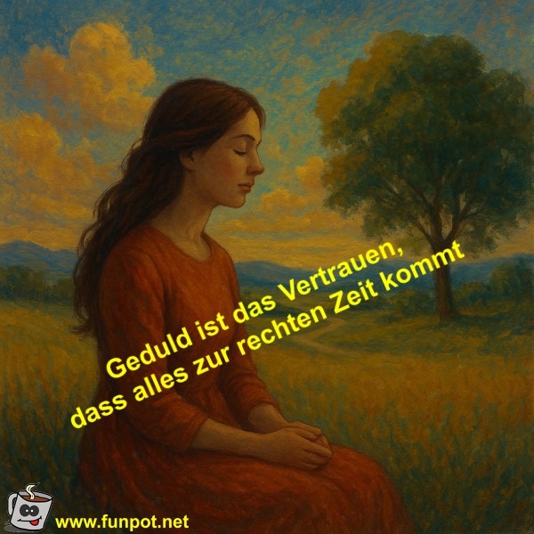 Geduld ist das Vertrauen, dass alles zur rechten Zeit kommt