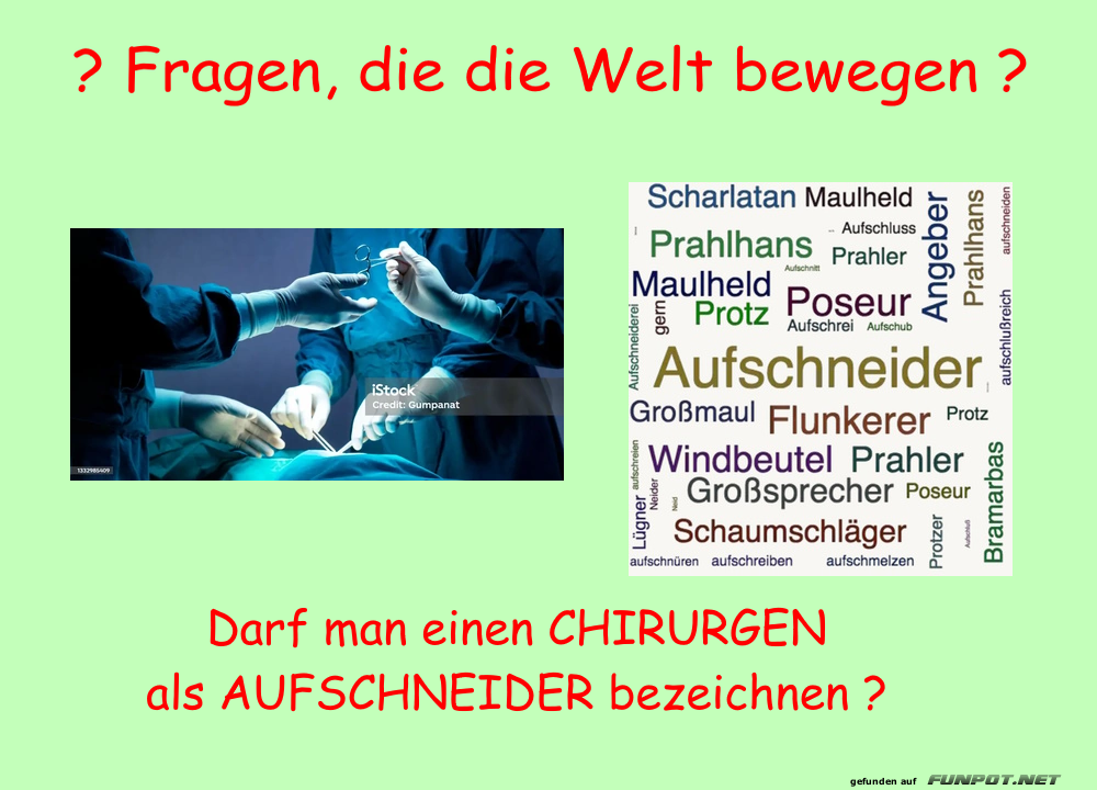 Chirurgenhumor: Aufschneider oder Helden?