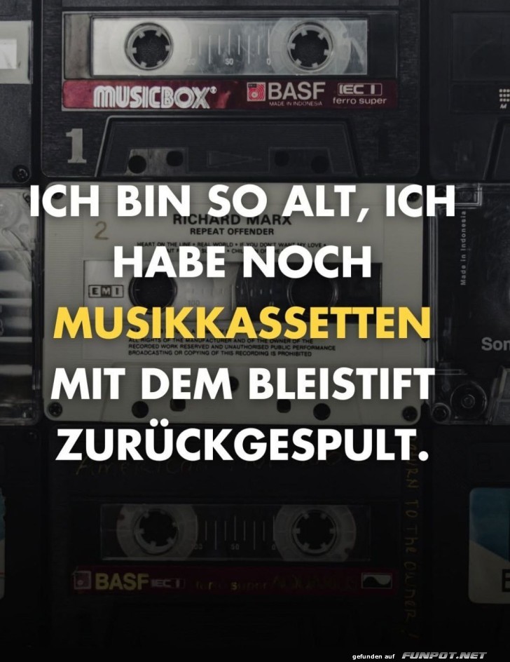 Vintage Probleme: Kassetten und Bleistifte