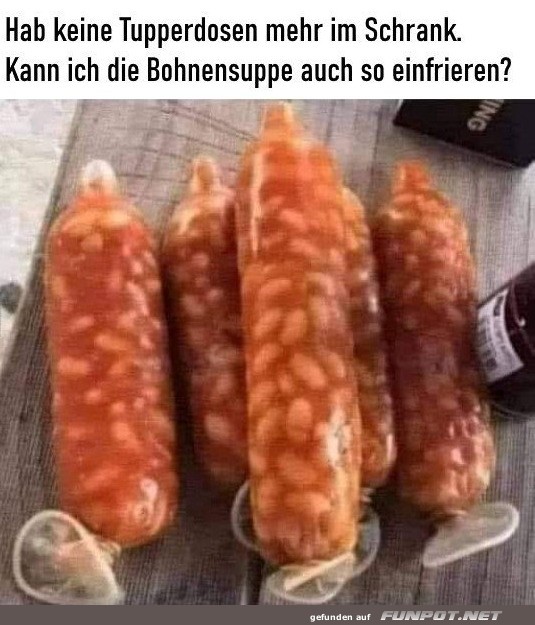 Not macht erfinderisch: Bohnensuppe to go!