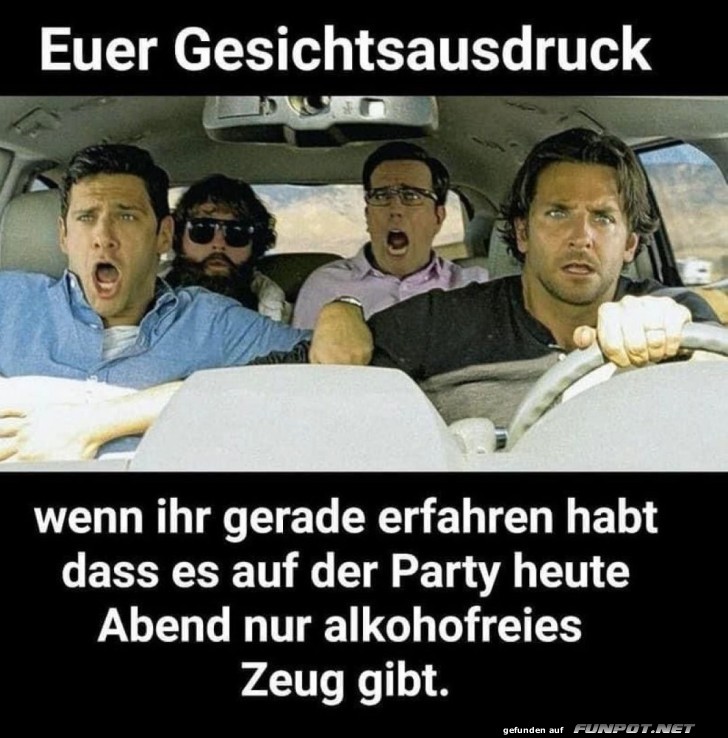 Party-Schock: Nur alkoholfreies Zeug!