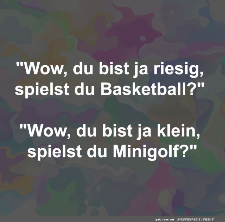 Größenfragen: Von Basketball bis Minigolf!