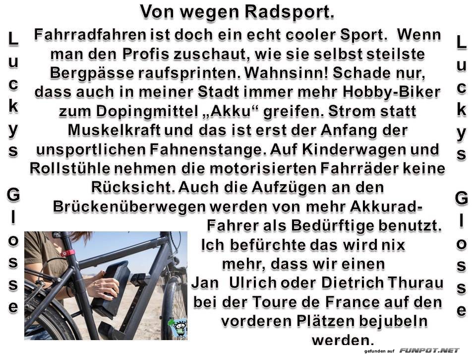 Von wegen Radsport