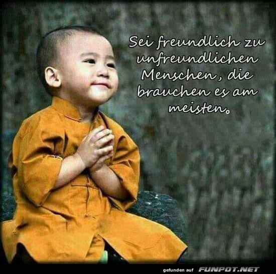 Ein Lcheln besiegt jede Unfreundlichkeit