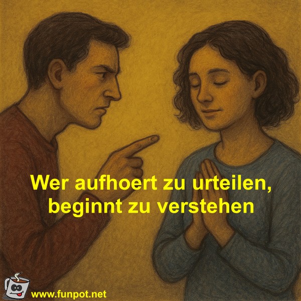 Wer aufhoert zu urteilen, beginnt zu verstehen Wer aufhoert zu urteilen, beginnt zu verstehen