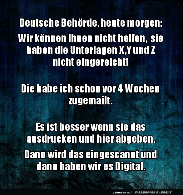 Digitaler Behördenspaß: Analog für Anfänger