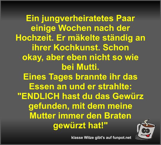 Ein jungverheiratetes Paar einige Wochen nach der Hochzeit