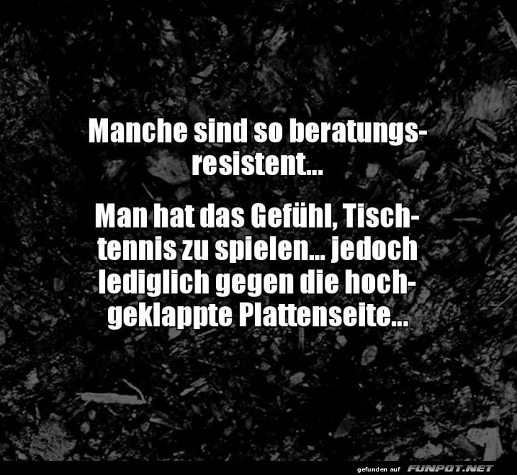 Wenn Beratung Tischtennis wird