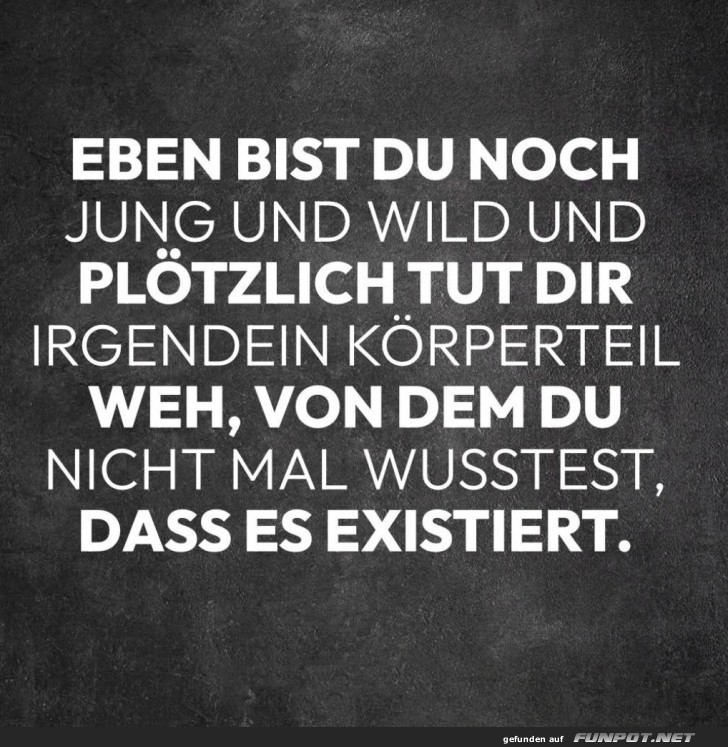 Wenn plötzlich Körperteile überrascht.