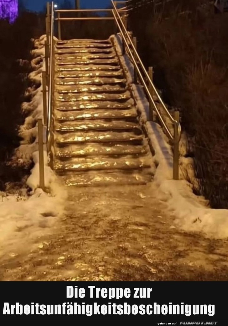 Die rutschigste Treppe der Stadt!