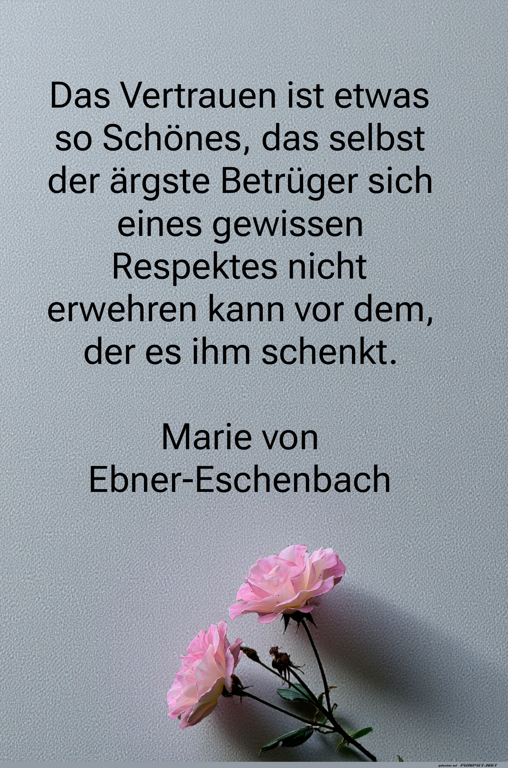 das vertrauen ist etwas