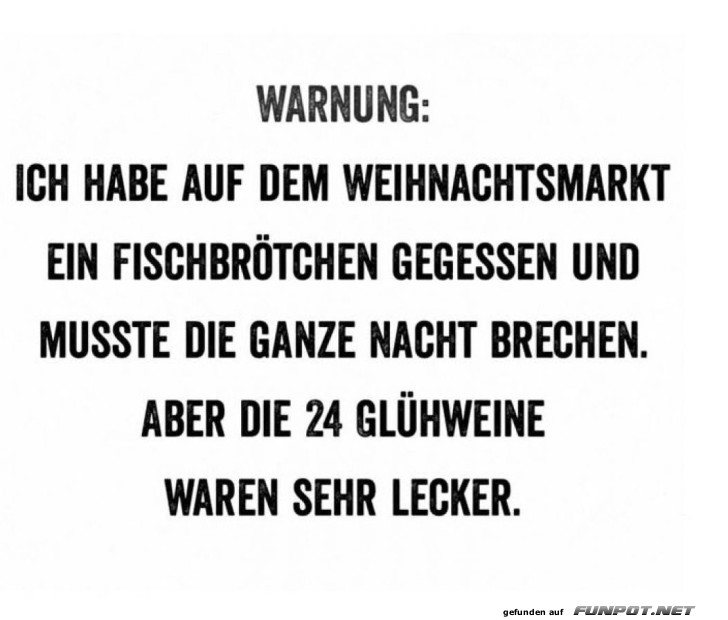 Weihnachtsmarkt: Fisch vs. Glühwein-Showdown