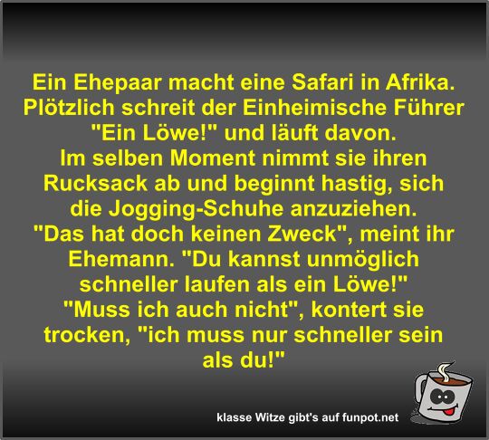 Ein Ehepaar macht eine Safari in Afrika