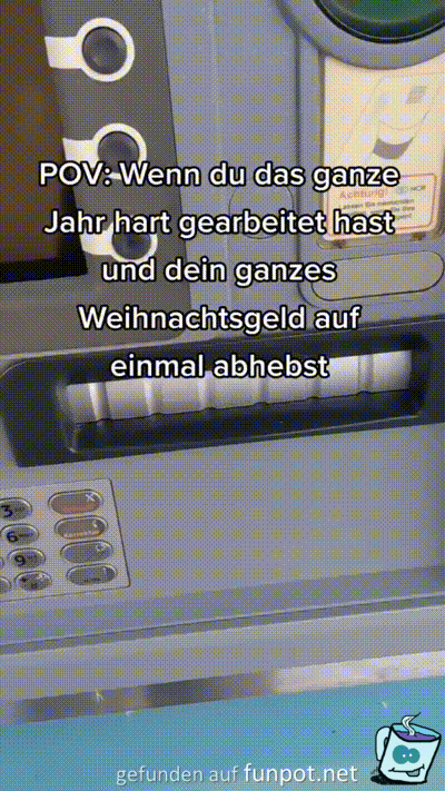 Weihnachtsgeld abheben