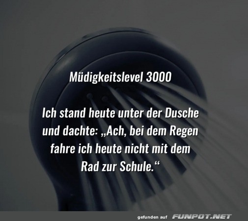 Duschen statt Radfahren: Ein Regentag-Dilemma