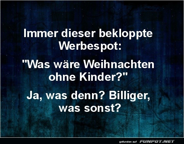 Weihnachten ohne Kinder?