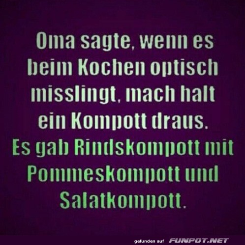 Wenn Kompott die Lsung ist