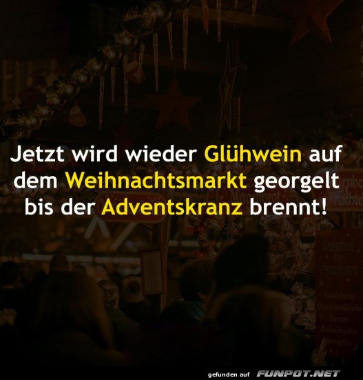 Glhwein-Party auf dem Weihnachtsmarkt!