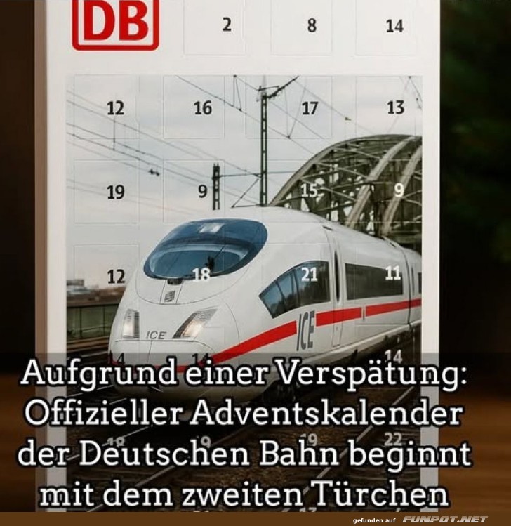 Zugverspätung: DB's Adventskalender