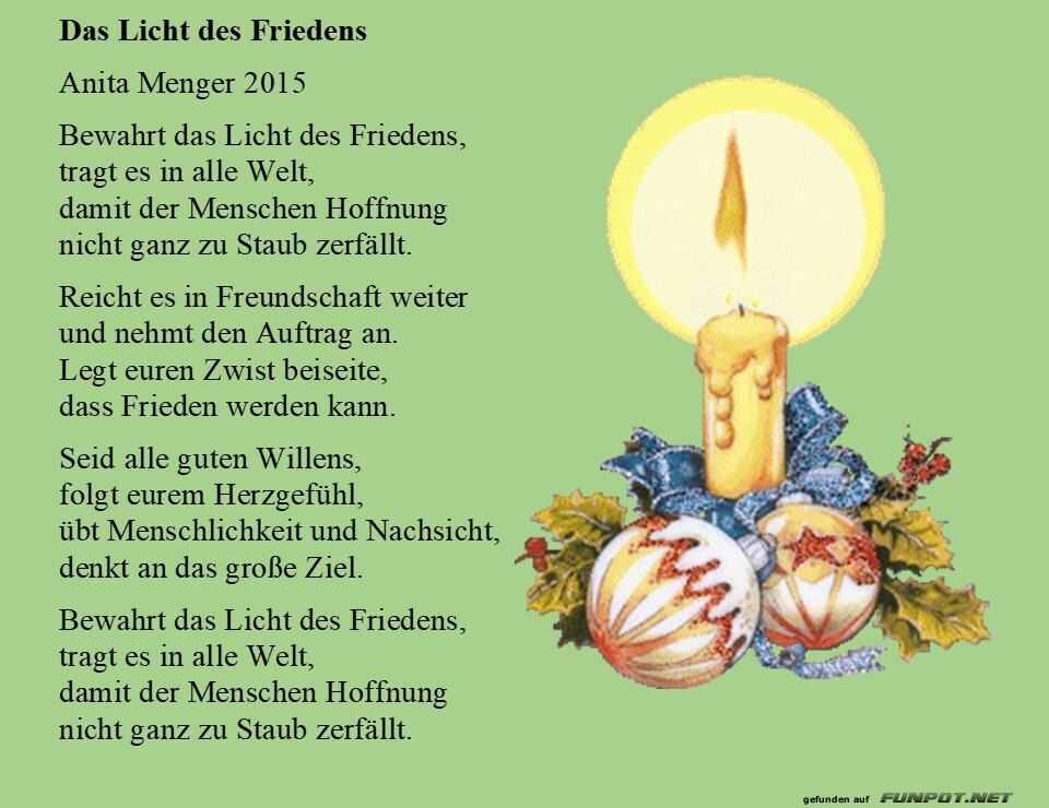 Das Licht des Friedens