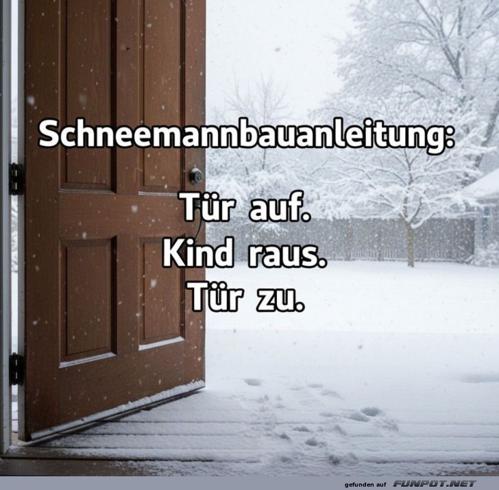 Schneemannbau leicht gemacht!