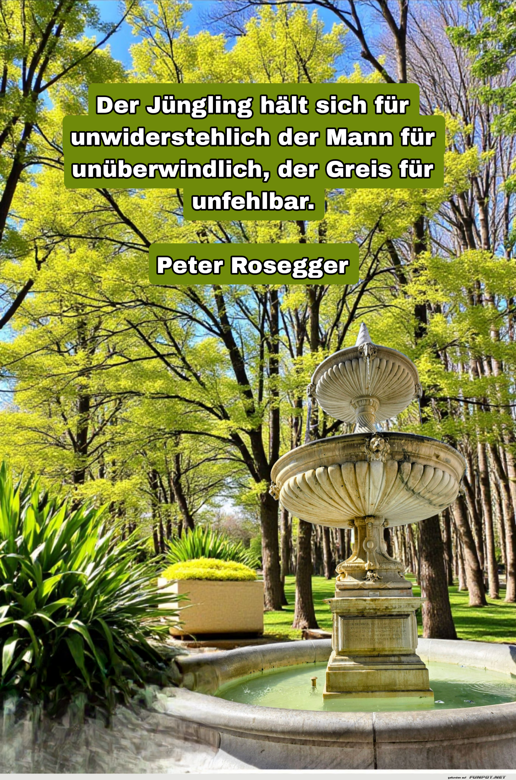 der jüngling hält sich