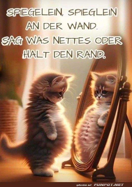 Spieglein, spieglein, sag was Nettes!