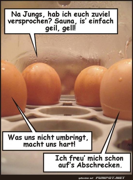 Eier in der Sauna: Hart, Hrter, Am Hrtesten!