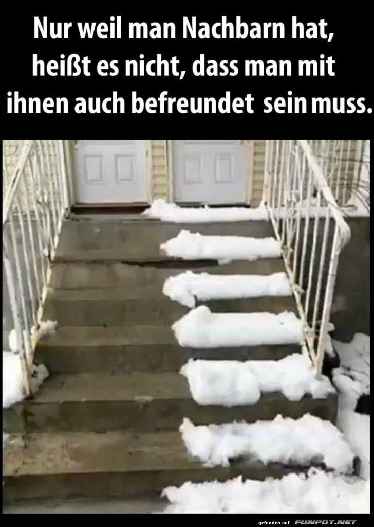 Schneepolitik: Diplomatie auf der Treppe