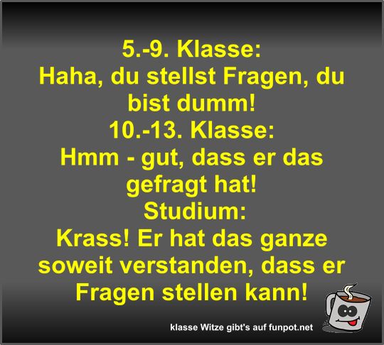 Fragen sind erst im Studium cool!