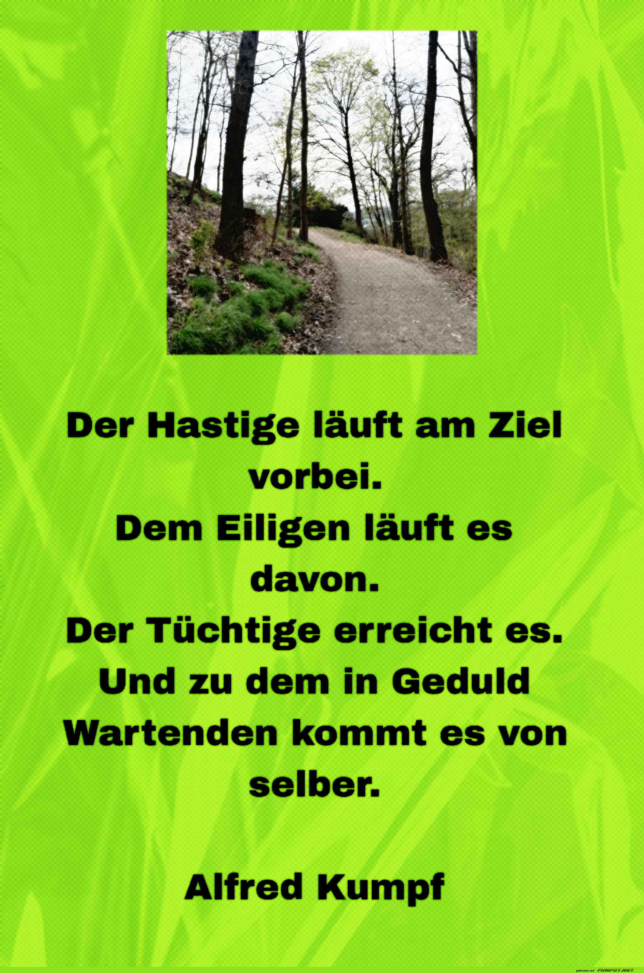 der hastige läuft am ziel vorbei