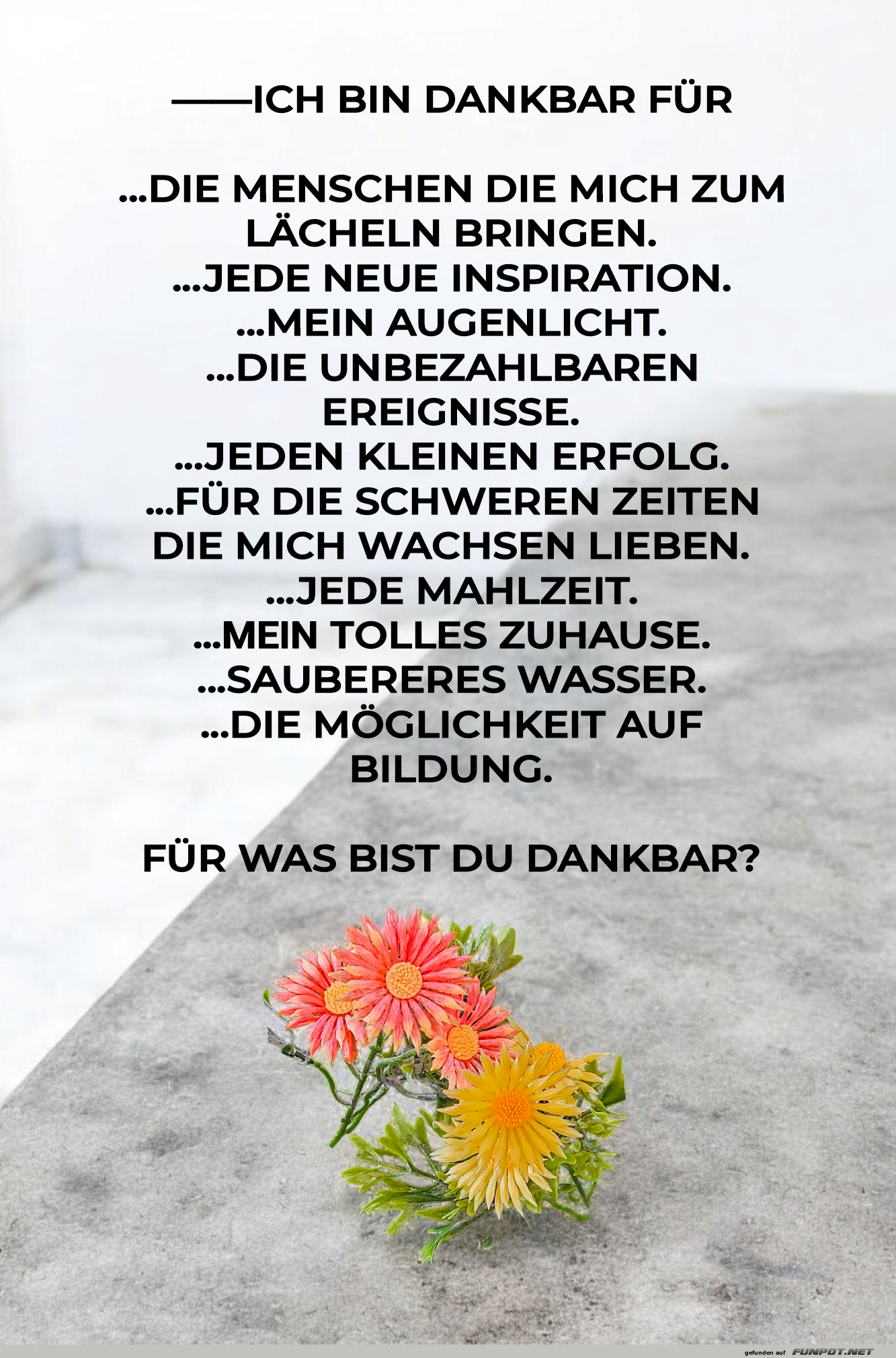 ich bin dankbar für