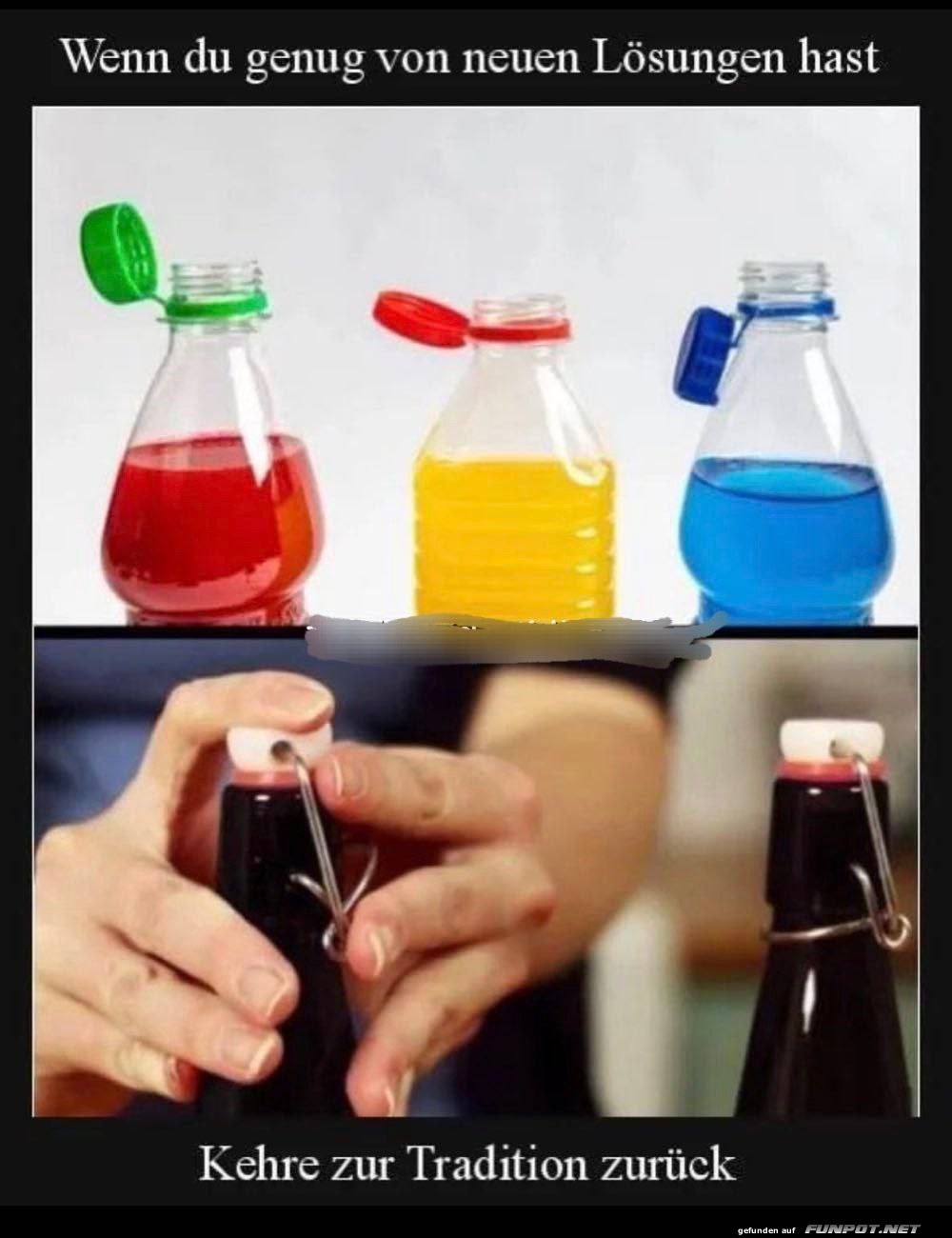 Altmodische Flaschenverschluss-Romantik