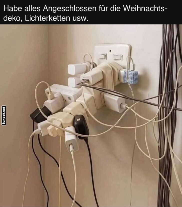 Weihnachtsbeleuchtung oder Stromschlacht?