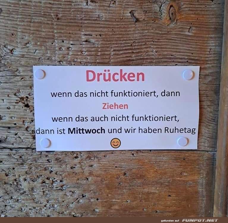 Die Tr mit dem Mittwoch-Problem!
