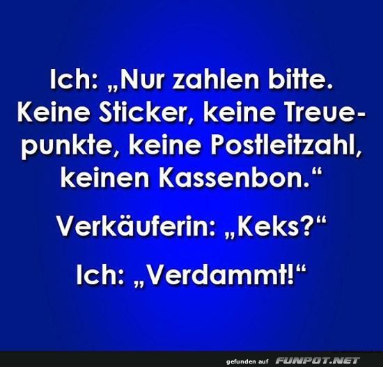 Keks-Kompromiss bei der Kasse!