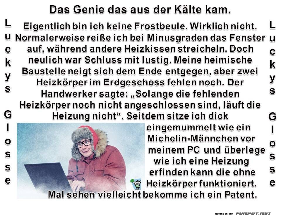 Das Genie, das aus der Klte kam