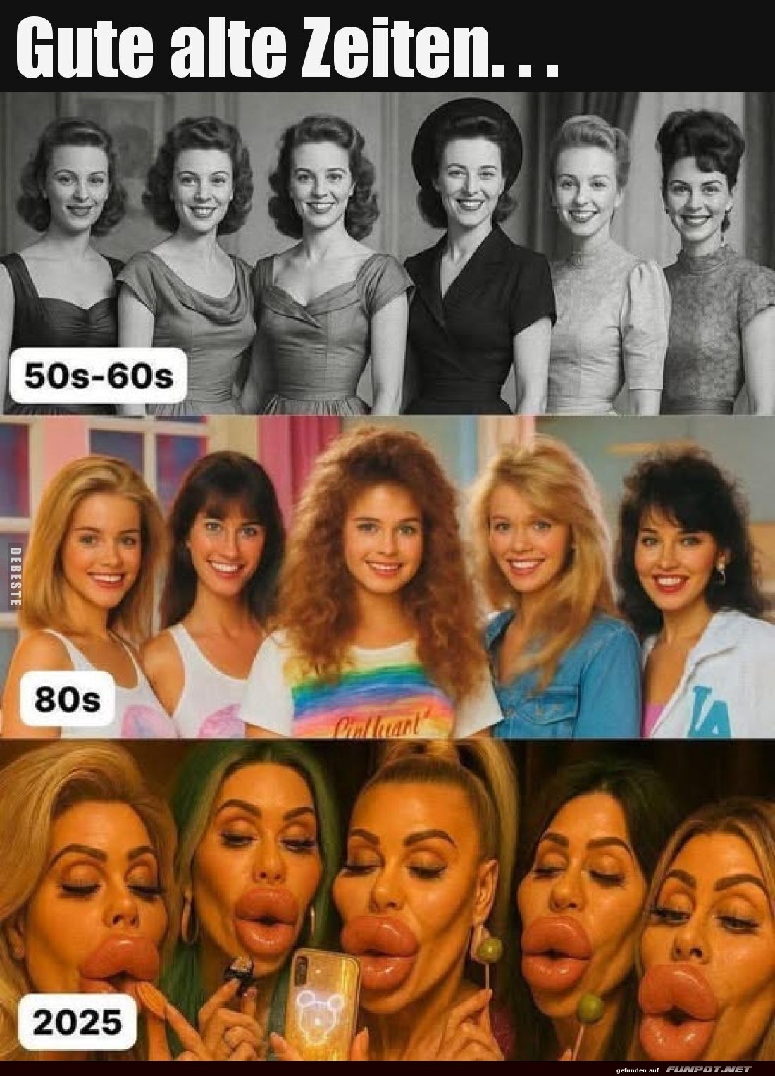 Zeitreise der Schönheitstrends