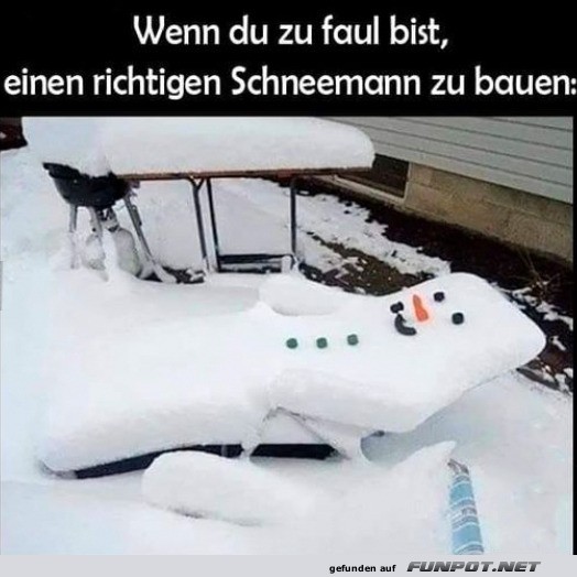 Der kreative Lazy-Man-Schneemann
