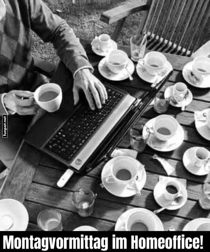 Kaffee-Meeting im Homeoffice