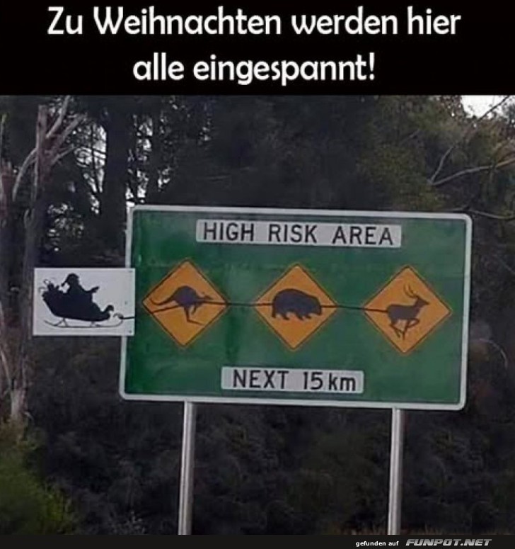 Weihnachtsmann auf Wildtier-Safari!