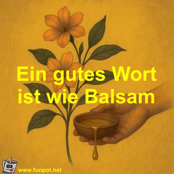 Ein gutes Wort ist wie Balsam