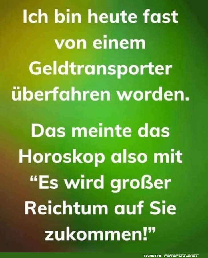 Reichtum zum Anfahren nah!