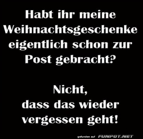 Weihnachtsstress im Oktober?