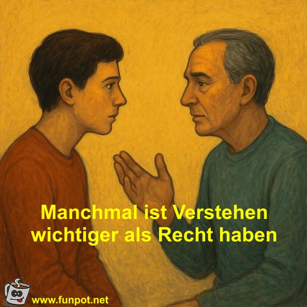 Manchmal ist Verstehen wichtiger als Recht haben