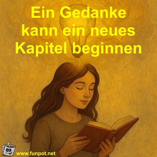 Ein Gedanke kann ein neues Kapitel beginnen